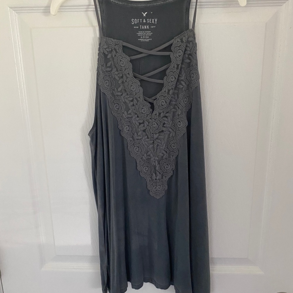 American Eagle Strappy Lace Swing Tank
